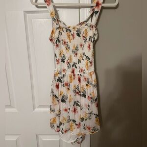 Hollister Floral Print Dress with Smocked Detail